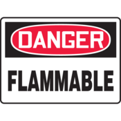 ACCUFORM NMC DANGER FLAMMABLE SAFETY SIGN